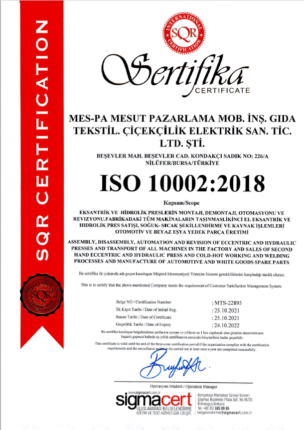ISO 10002:2018