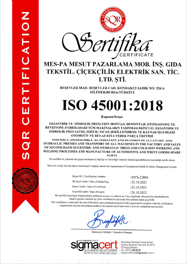 ISO 45001:2018